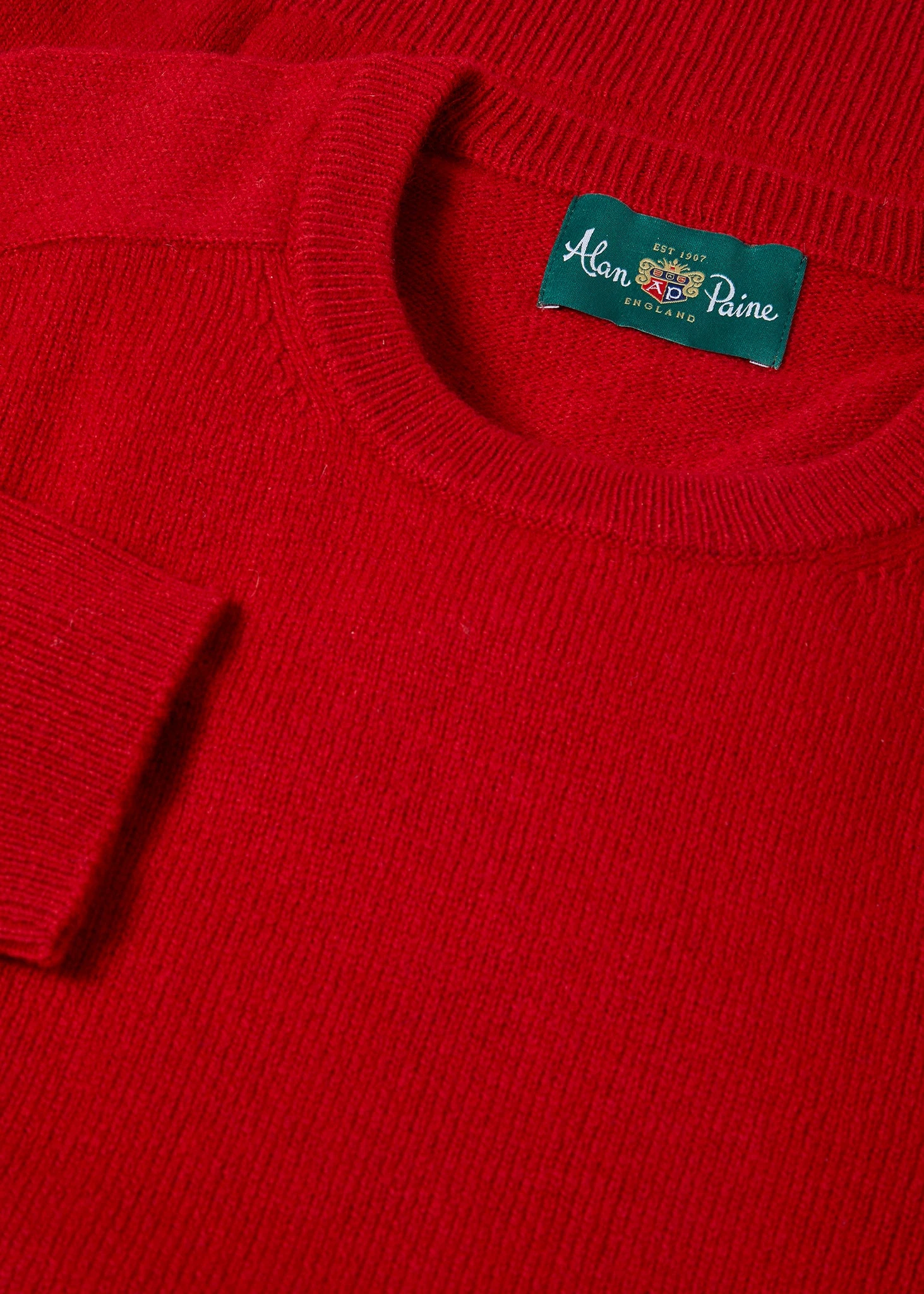 Lenzie Men's Lambswool Jumper In Dubonnet - Regular Fit 2 Lenzie Men's Lambswool Jumper In Dubonnet - Regular Fit - Image 2