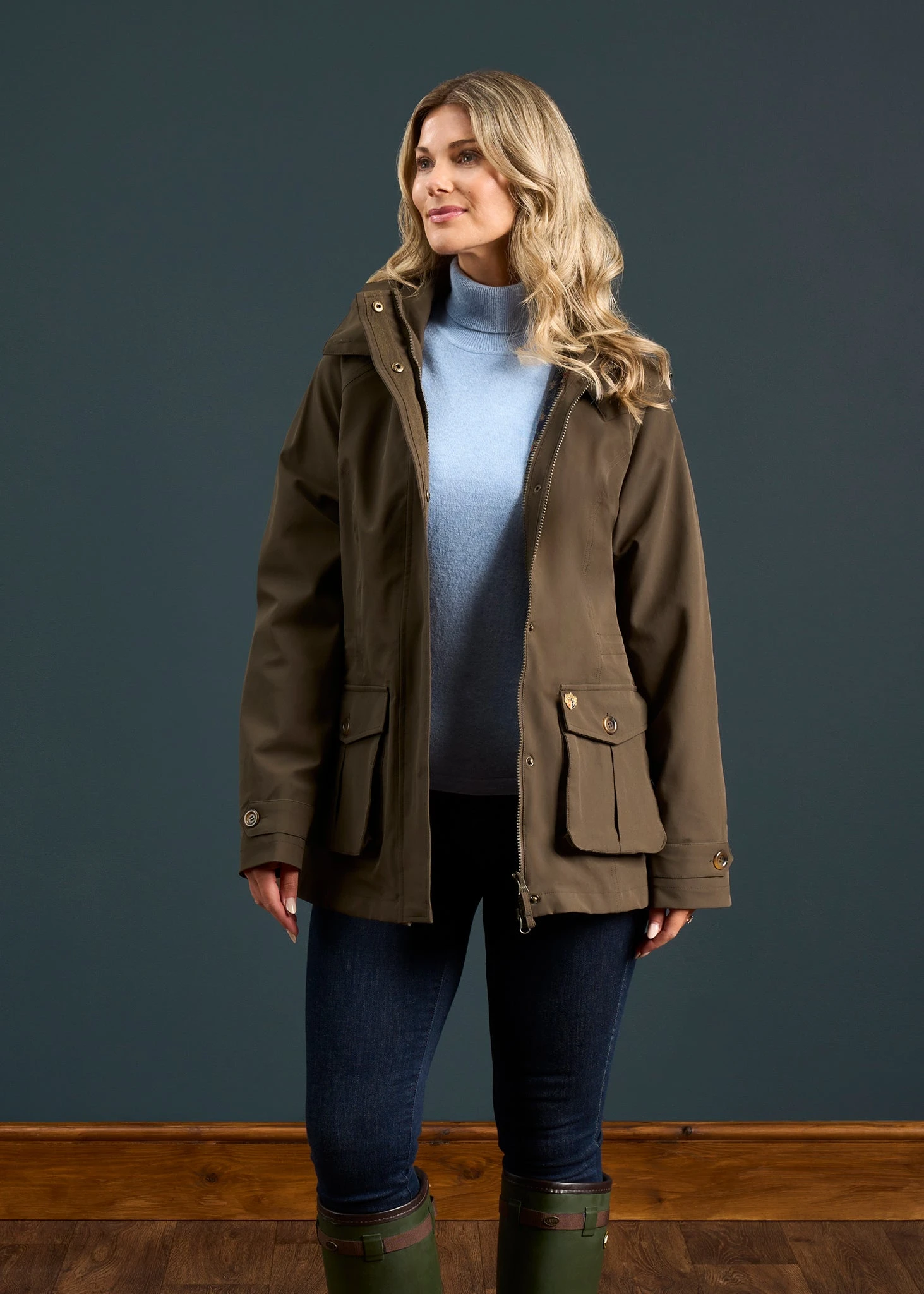 Lockwood Ladies Jacket In Olive 2 Lockwood Ladies Jacket In Olive - Image 2