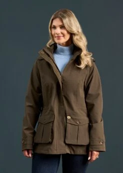Lockwood Ladies Jacket In Olive 9 Lockwood Ladies Jacket In Olive -Alan Paine Fashion Store Lockwood Ladies Jacket Olive 2