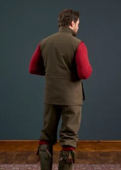 Lockwood Men's Shooting Waistcoat In Olive -Alan Paine Fashion Store Lockwood Mens Shooting Waistcoat Olive 3
