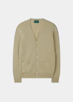 Men's Geelong Lambswool Cardigan In Natural - Classic Fit