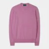 Men's Geelong Lambswool Crew Neck Jumper In Pink Haze - Regular Fit