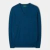Millbreck Men's Merino Wool Jumper In Bottle Blue - Regular Fit