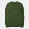 Millbreck Men's Merino Wool Jumper In Forest - Regular Fit
