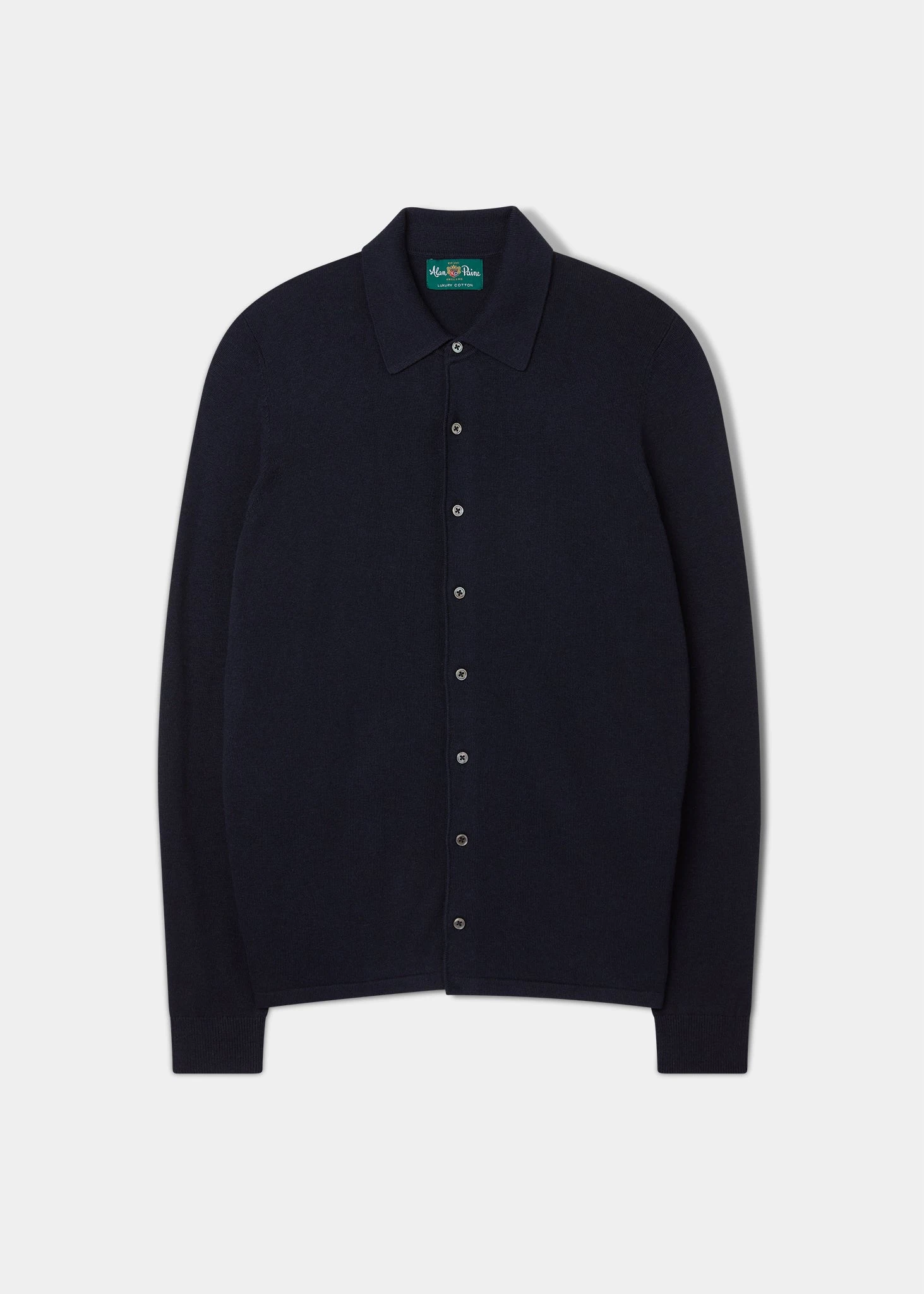 Medstead Men's Long Sleeve Shirt In Dark Navy 1 Medstead Men's Long Sleeve Shirt In Dark Navy