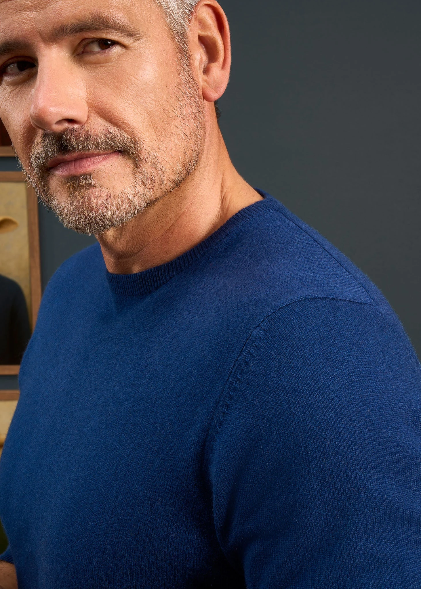 Melfort Cashmere Jumper In Indigo - Regular Fit 4 Melfort Cashmere Jumper In Indigo - Regular Fit - Image 4