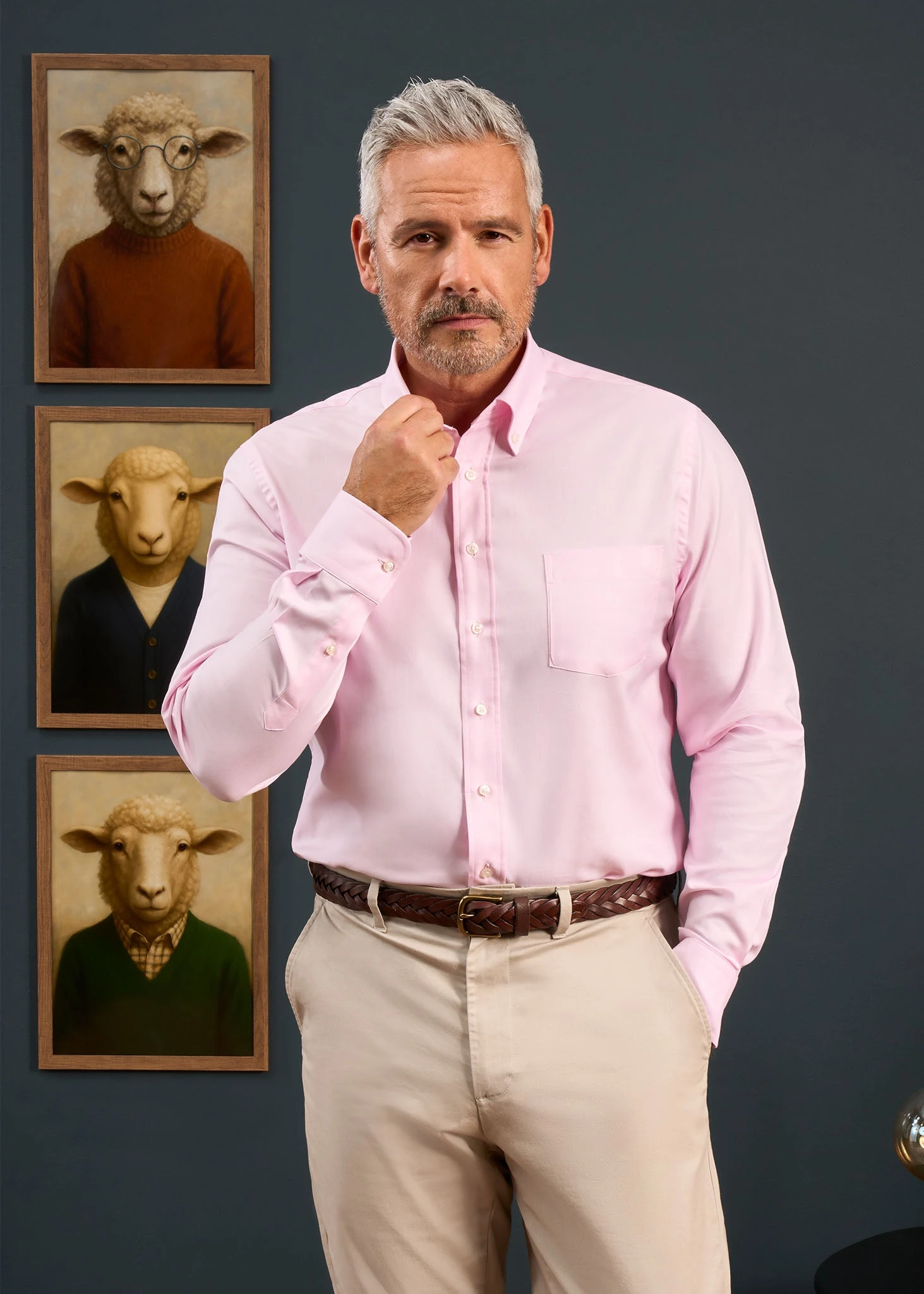 Men's Cotton Button Down Pink Shirt - Regular Fit 2 Men's Cotton Button Down Pink Shirt - Regular Fit - Image 2