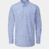 Men's Cotton Button Down Blue Striped Shirt - Regular Fit