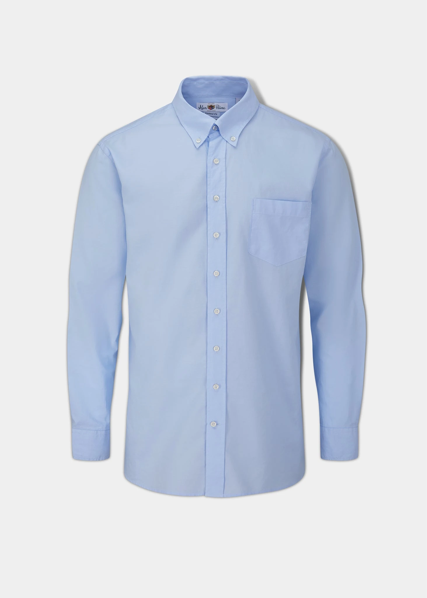 Men's Cotton Button Down Blue Shirt - Regular Fit 1 Men's Cotton Button Down Blue Shirt - Regular Fit