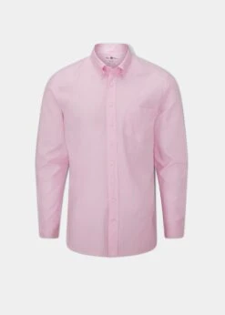 Men's Oxford Cotton Button Down Shirt In Pink