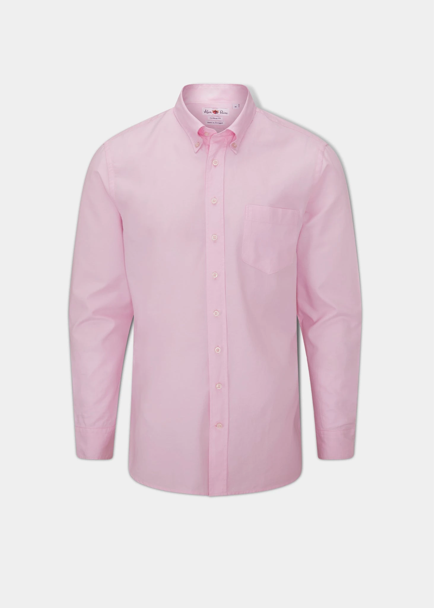 Men's Oxford Cotton Button Down Shirt In Pink 1 Men's Oxford Cotton Button Down Shirt In Pink