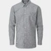 Men's Cotton Button Down Blue Small Check Shirt - Regular Fit.