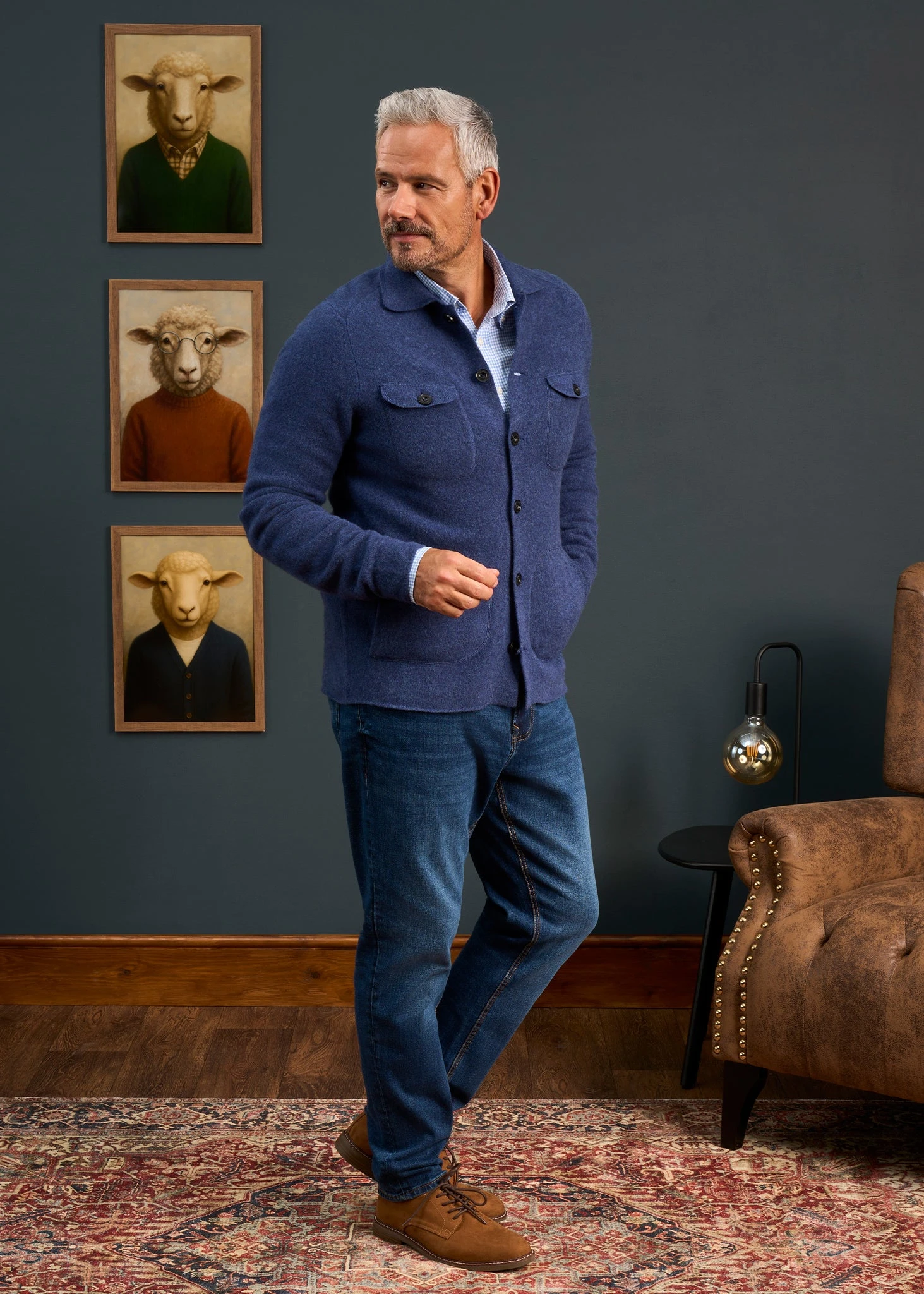 Ferndale Men's Knitted Lambswool Shirt In Rhapsody - Regular Fit 5 Ferndale Men's Knitted Lambswool Shirt In Rhapsody - Regular Fit - Image 5