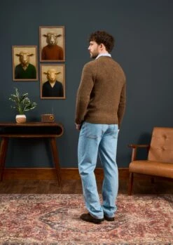 Kinloch Men's Shetland Wool Cardigan In Scots Pine 8 Kinloch Men's Shetland Wool Cardigan In Scots Pine -Alan Paine Fashion Store Mens Shetland Cardigan Brown 2 ba669de0 ffc9 4987 9255 f216f32f0cae