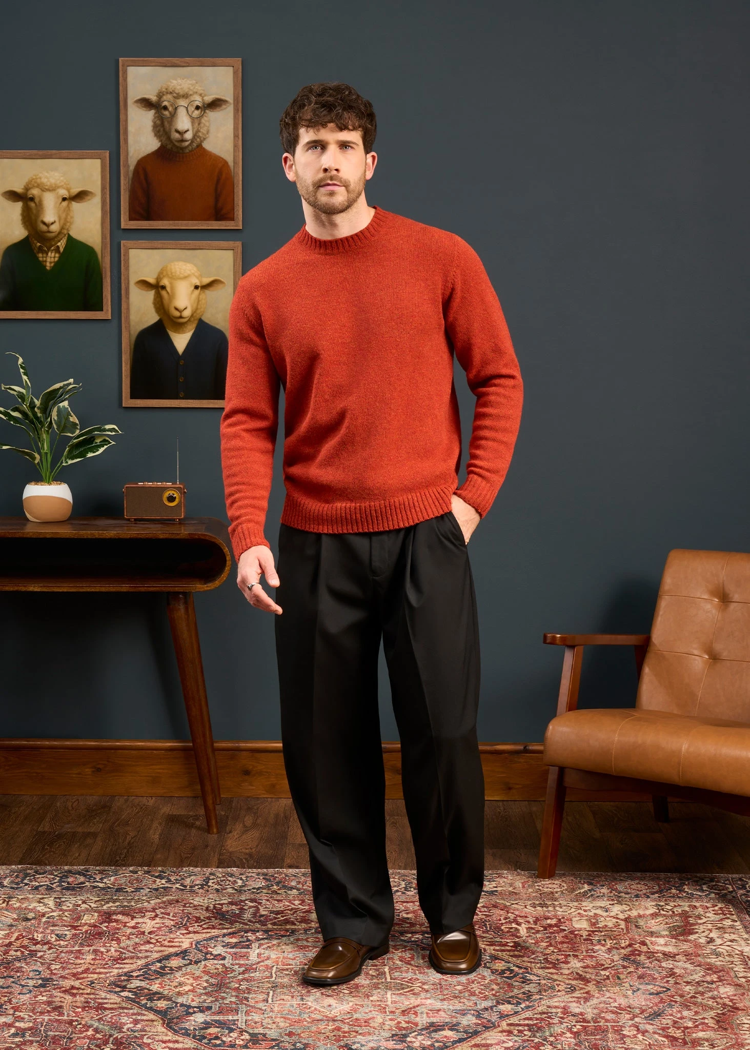 Kinnadie Supersoft Shetland Jumper In Saffron - Regular Fit 4 Kinnadie Supersoft Shetland Jumper In Saffron - Regular Fit - Image 4