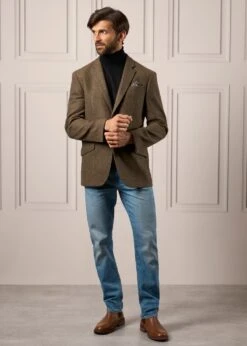 Surrey Tweed Lined Blazer In Hemlock - Regular Fit 8 Surrey Tweed Lined Blazer In Hemlock - Regular Fit -Alan Paine Fashion Store Mens Tweed Blazer Surrey Hemlock 2