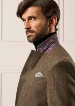 Surrey Tweed Lined Blazer In Hemlock - Regular Fit 9 Surrey Tweed Lined Blazer In Hemlock - Regular Fit -Alan Paine Fashion Store Mens Tweed Blazer Surrey Hemlock 4