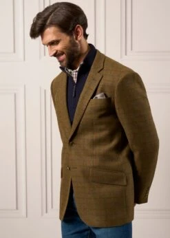 Surrey Tweed Lined Blazer In Moor - Regular Fit 8 Surrey Tweed Lined Blazer In Moor - Regular Fit -Alan Paine Fashion Store Mens Tweed Blazer Surry Moorland 2
