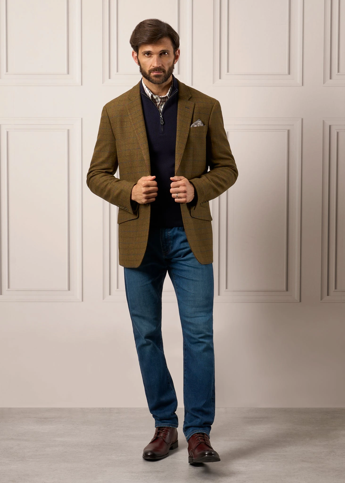 Surrey Tweed Lined Blazer In Moor - Regular Fit 4 Surrey Tweed Lined Blazer In Moor - Regular Fit - Image 4