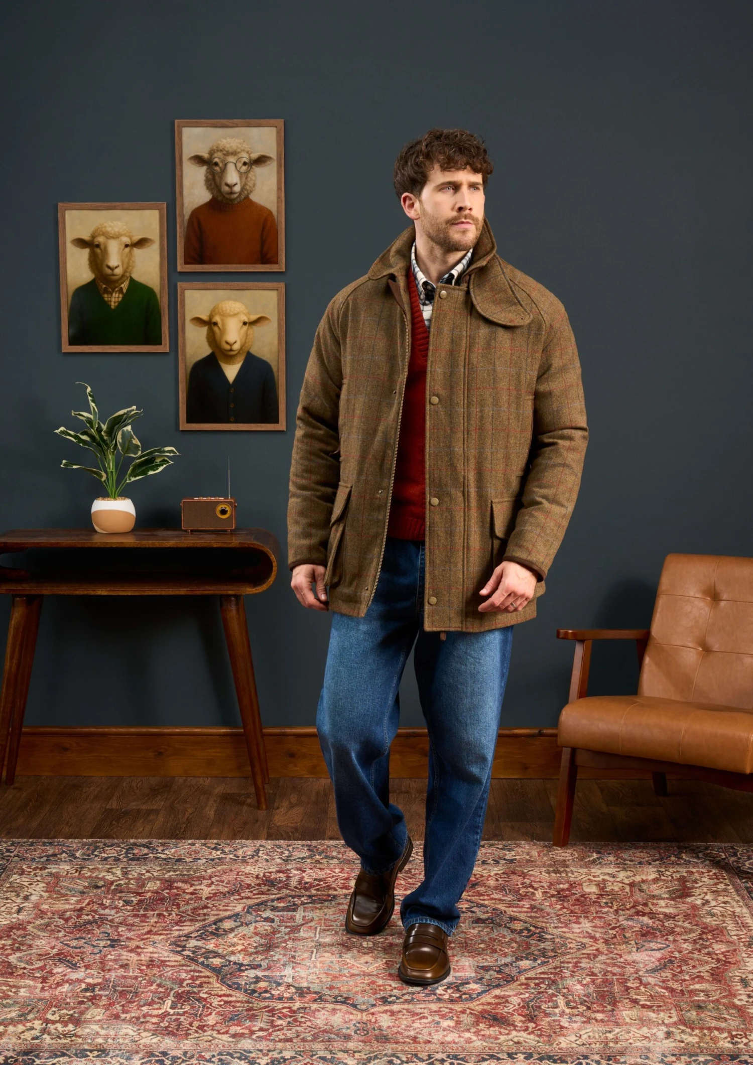 Surrey Waterproof Tweed Coat In Hawkswood - Shooting Fit 2 Surrey Waterproof Tweed Coat In Hawkswood - Shooting Fit - Image 2