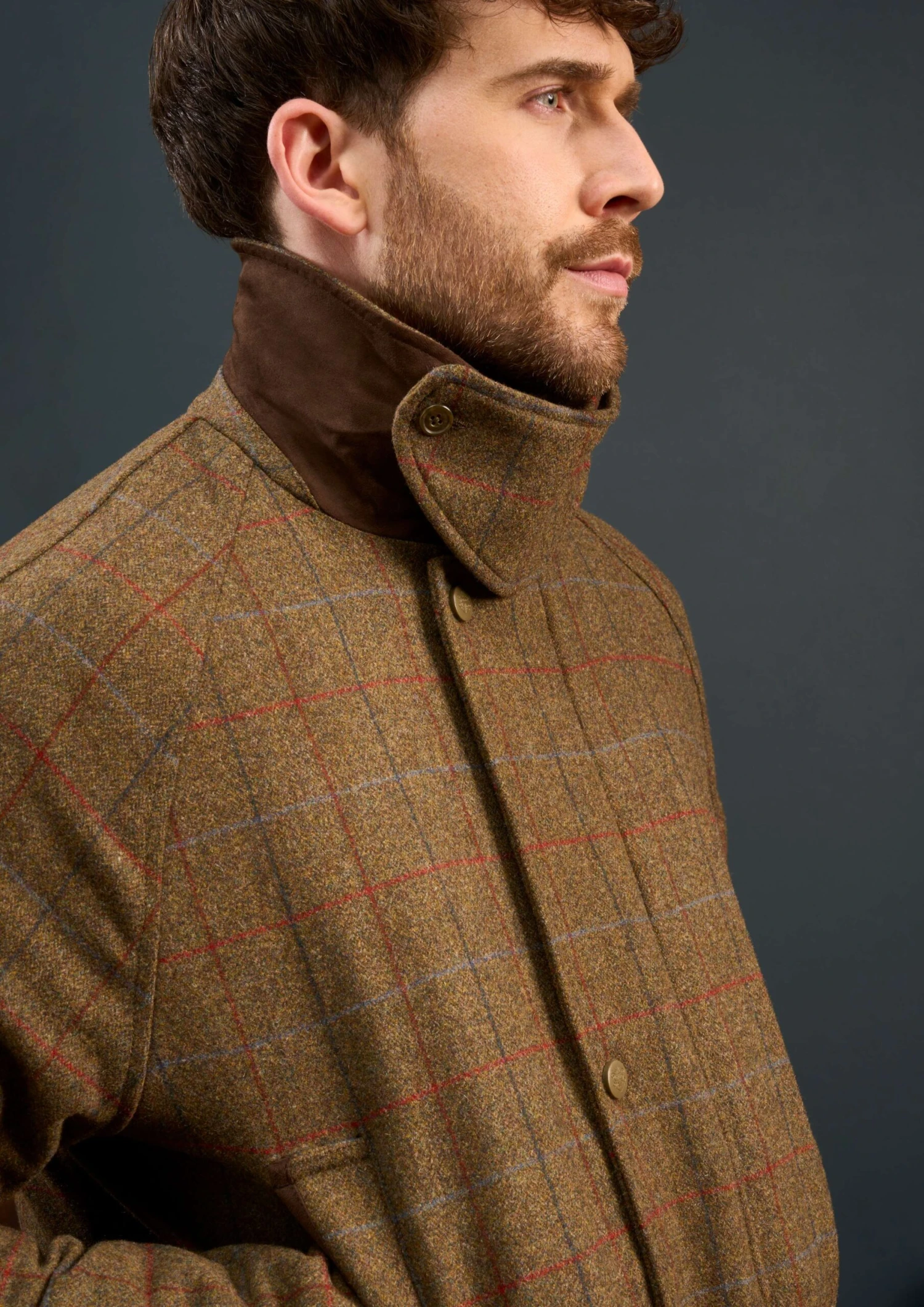 Surrey Waterproof Tweed Coat In Hawkswood - Shooting Fit 3 Surrey Waterproof Tweed Coat In Hawkswood - Shooting Fit - Image 3