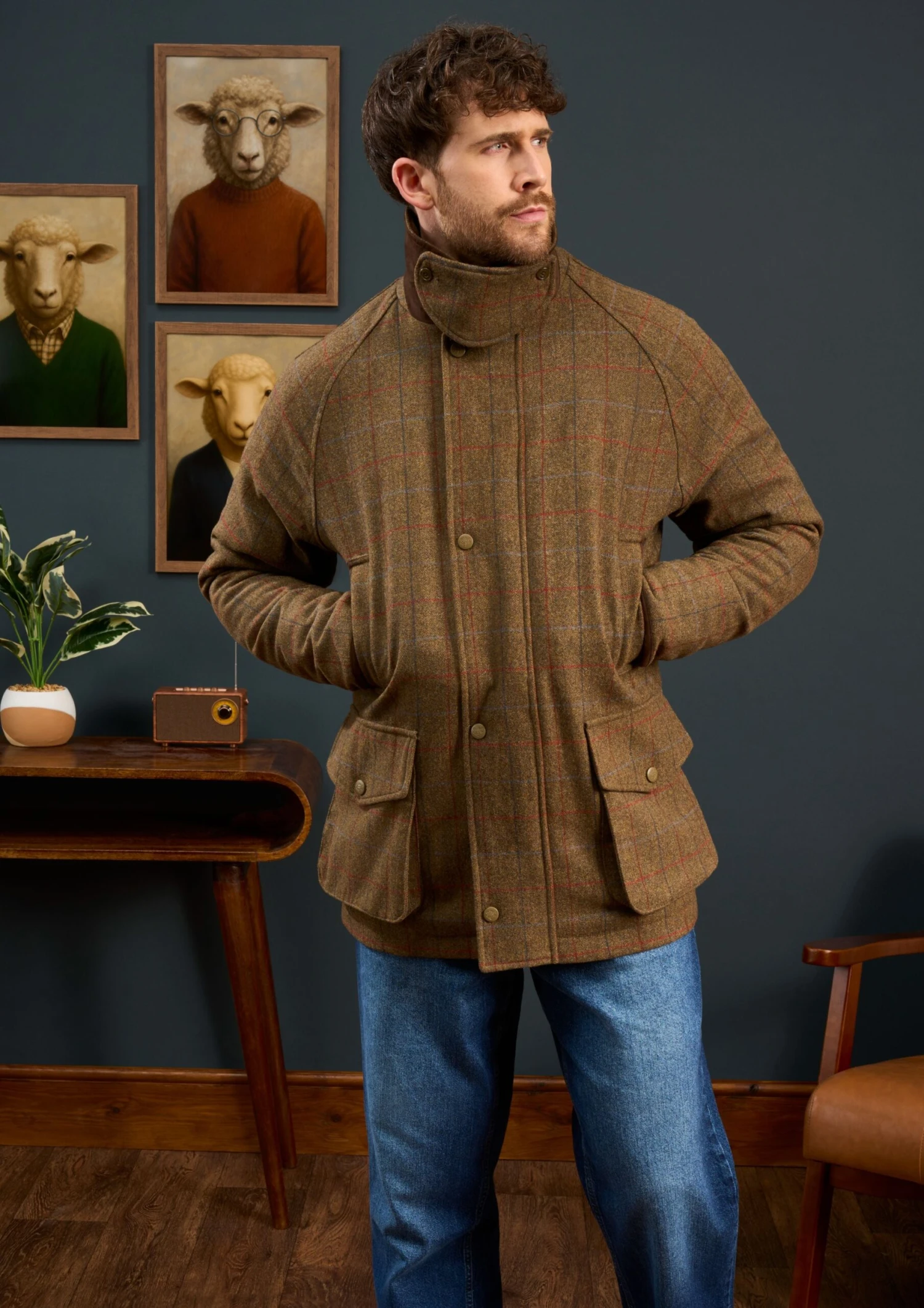 Surrey Waterproof Tweed Coat In Hawkswood - Shooting Fit 4 Surrey Waterproof Tweed Coat In Hawkswood - Shooting Fit - Image 4