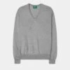 Millbreck Men's Merino Wool Jumper In Light Grey Mix - Regular Fit