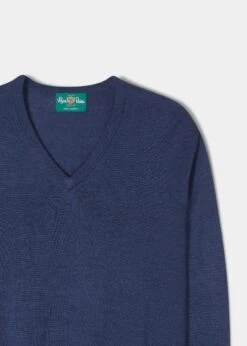 Millbreck Men's Merino Wool Jumper In Indigo - Regular Fit 12 Millbreck Men's Merino Wool Jumper In Indigo - Regular Fit -Alan Paine Fashion Store Merino Wool Jumper Indigo 1 c0742e3a 01ae 40b9 b4d5 675fde2b76d2