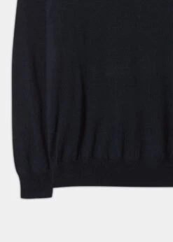 Radstone Men's Merino Wool Jumper In Dark Navy - Regular Fit -Alan Paine Fashion Store Merino Wool Jumper Navy 1