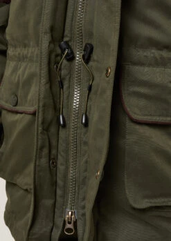 Milwood Men's Waterproof Shooting Coat In Olive - Shooting Fit -Alan Paine Fashion Store Milwood Mens Waterproof Shooting Coat Olive 6