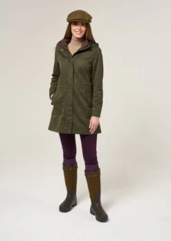Milwood Women's Olive Jacket - Regular Fit 8 Milwood Women's Olive Jacket - Regular Fit -Alan Paine Fashion Store Milwood Womens Waterproof Coat Olive 3