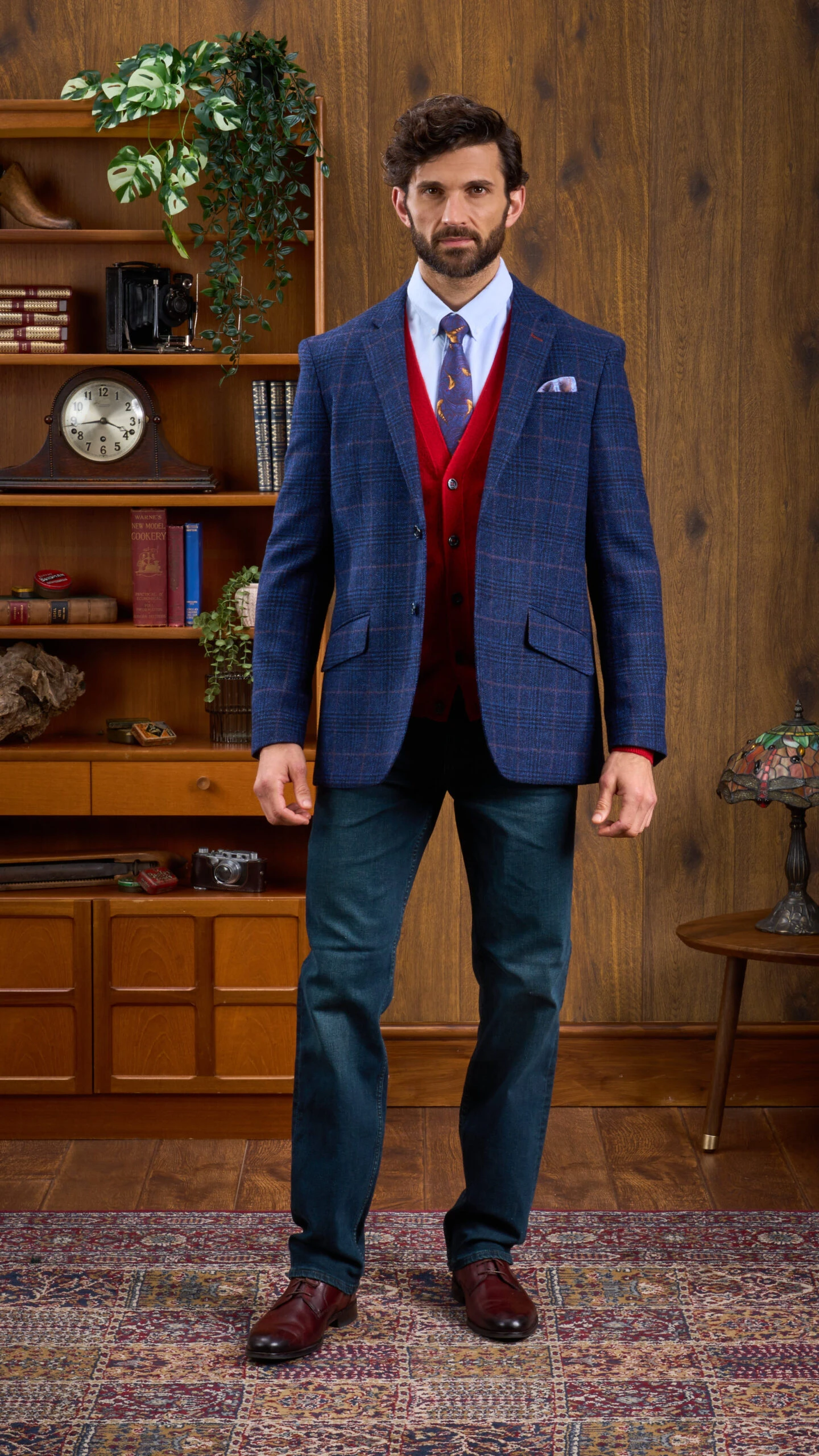 Surrey Tweed Lined Blazer In Navy Check - Regular Fit 6 Surrey Tweed Lined Blazer In Navy Check - Regular Fit - Image 6