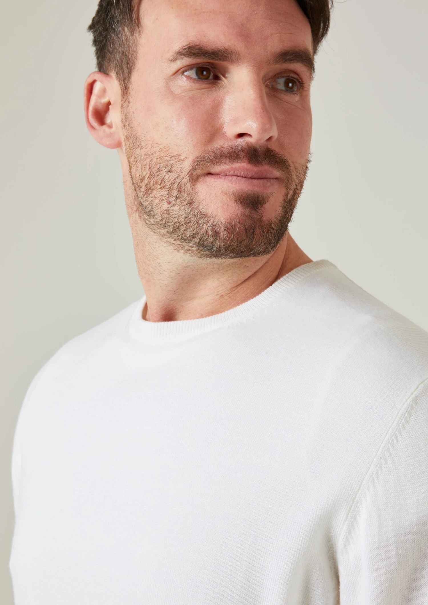 Radstone Men's Merino Wool Jumper In Ecru - Regular Fit 5 Radstone Men's Merino Wool Jumper In Ecru - Regular Fit - Image 5