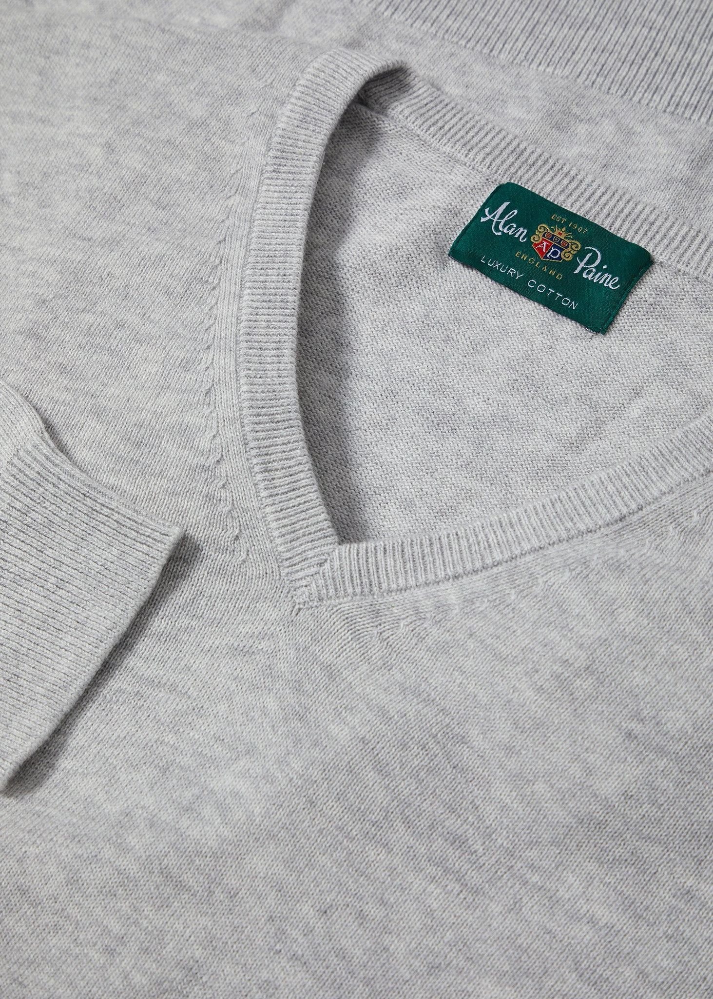 Rothwell Cotton Cashmere Jumper In Dove 4 Rothwell Cotton Cashmere Jumper In Dove - Image 4