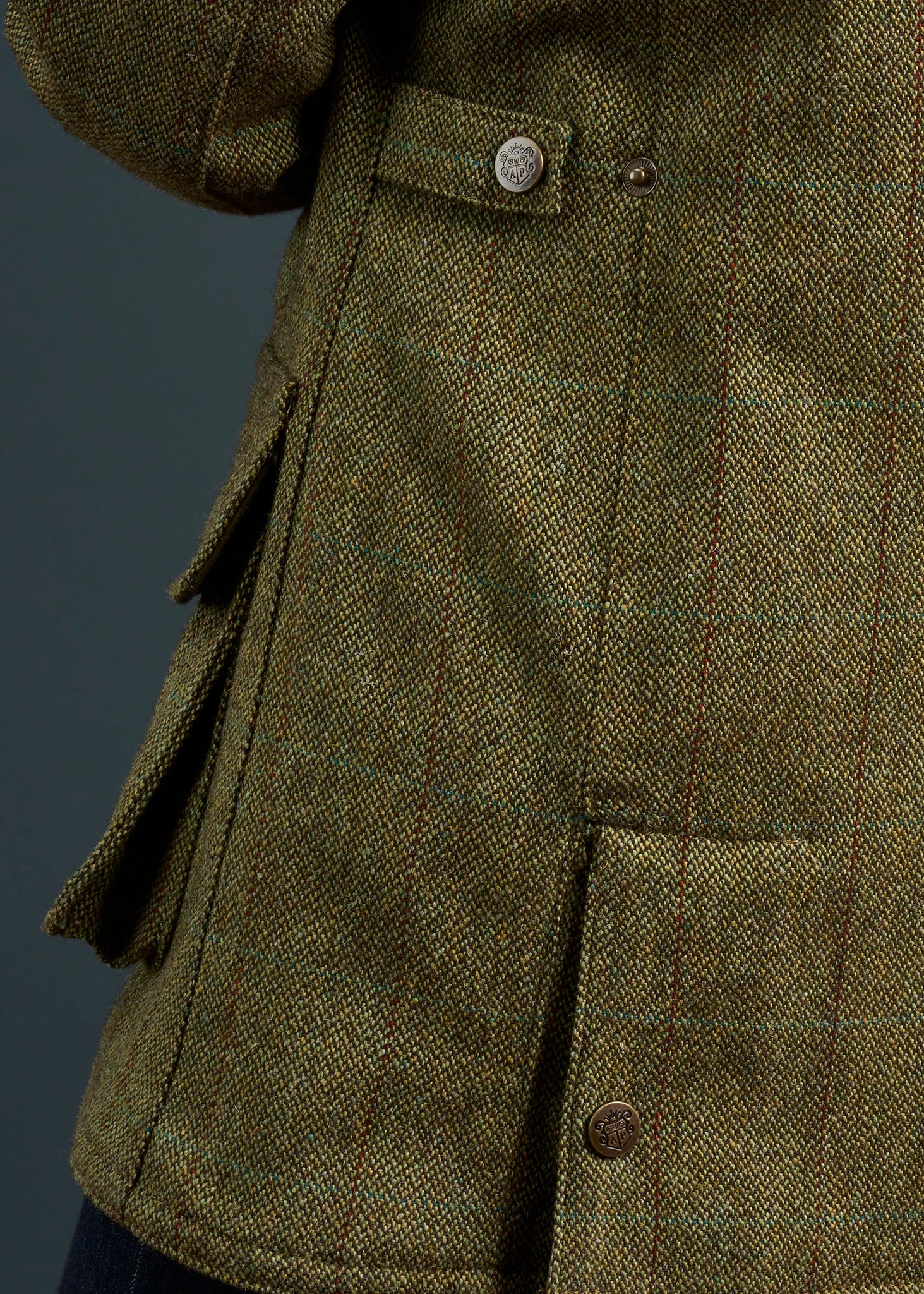 Rutland Ladies Tweed Waterproof Shooting Coat In Hemp 6 Rutland Ladies Tweed Waterproof Shooting Coat In Hemp - Image 6