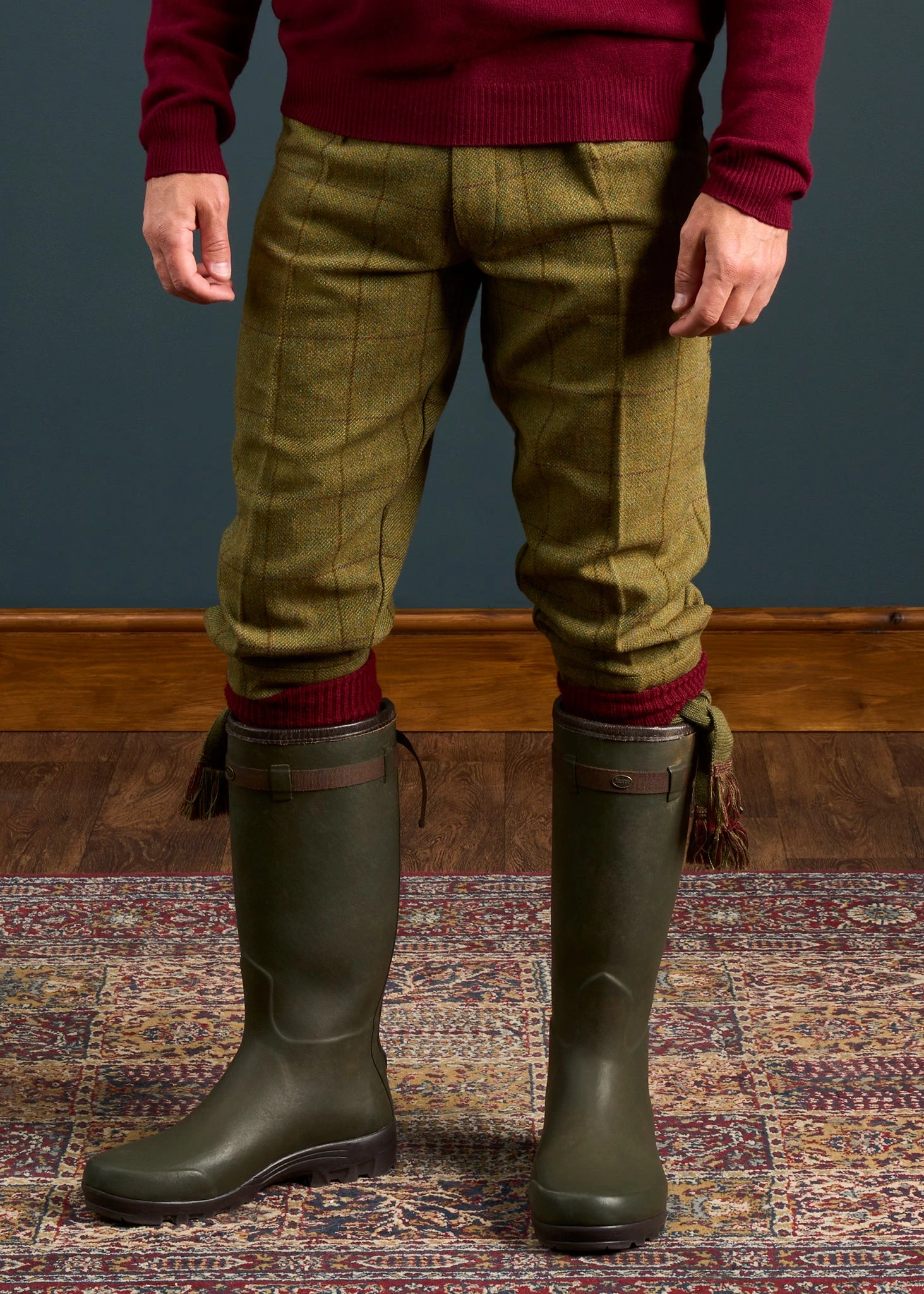 Rutland Men's Tweed Shooting Breeks In Lichen 4 Rutland Men's Tweed Shooting Breeks In Lichen - Image 4