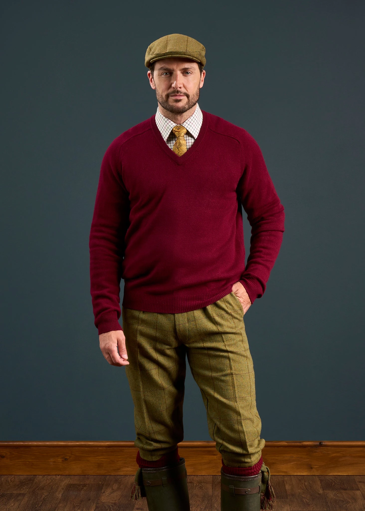 Rutland Men's Tweed Shooting Breeks In Lichen 5 Rutland Men's Tweed Shooting Breeks In Lichen - Image 5