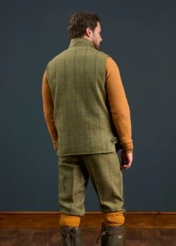 Rutland Men's Tweed Waistcoat In Dark Moss - Shooting Fit 7 Rutland Men's Tweed Waistcoat In Dark Moss - Shooting Fit -Alan Paine Fashion Store Rutland Mens Tweed Waistcoat Dark Moss 2