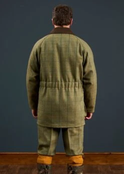 Rutland Men's Tweed Waterproof Shooting Coat In Dark Moss - Regular Fit 11 Rutland Men's Tweed Waterproof Shooting Coat In Dark Moss - Regular Fit -Alan Paine Fashion Store Rutland Mens Tweed Waterproof Shooting Coat Dark Moss 3