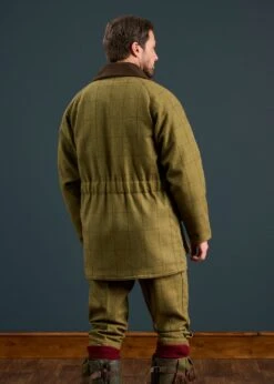 Rutland Men's Tweed Waterproof Shooting Coat In Lichen - Regular Fit -Alan Paine Fashion Store Rutland Mens Tweed Waterproof Shooting Coat Lichen 4