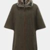 Surrey Ladies Tweed Cape In Hemlock