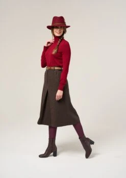 Surrey Ladies Tweed Culottes In Bramble 9 Surrey Ladies Tweed Culottes In Bramble -Alan Paine Fashion Store Surrey Ladies Tweed Culottes Bramble 1