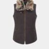 Surrey Ladies Tweed Gilet In Bramble