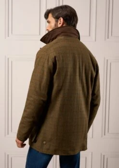 Surrey Waterproof Tweed Coat In Moor - Shooting Fit -Alan Paine Fashion Store Surrey Mens Tweed Coat Moor 6