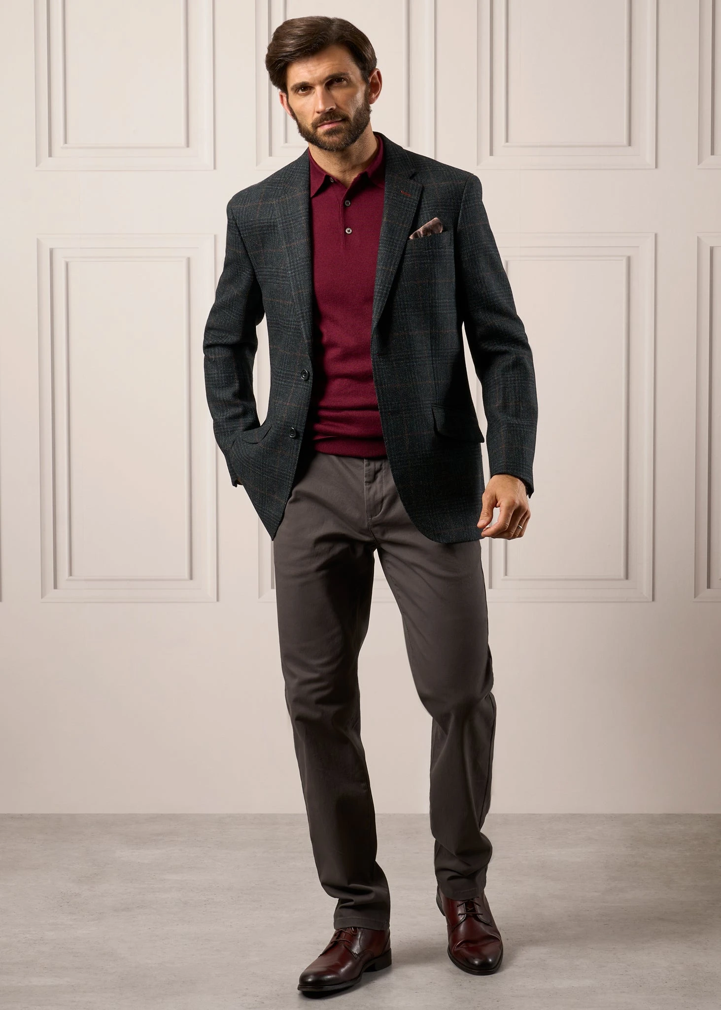 Surrey Tweed Lined Blazer In Green Check - Regular Fit 3 Surrey Tweed Lined Blazer In Green Check - Regular Fit - Image 3