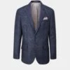 Surrey Tweed Lined Blazer In Navy Check - Regular Fit