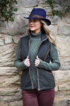 Richmond Ladies Fedora In Blue -Alan Paine Fashion Store Womens Fedora Hat Navy 1