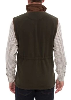 Aylsham Men's Fleece Gilet In Green - Regular Fit -Alan Paine Fashion Store alan paine aylsham men s waistcoat in green 3 8