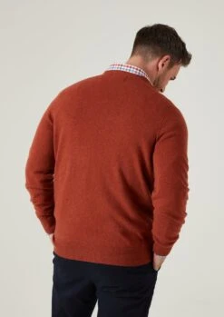 Albury Geelong Wool Jumper In Tiger - Regular Fit 6 Albury Geelong Wool Jumper In Tiger - Regular Fit -Alan Paine Fashion Store albury geelong wool jumper tiger 3
