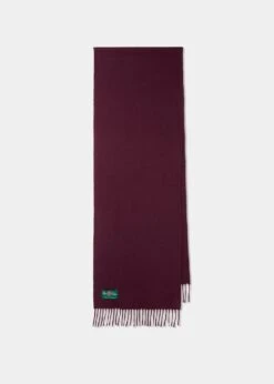 Risbury Men's Cashmere Plain Scarf In Claret
